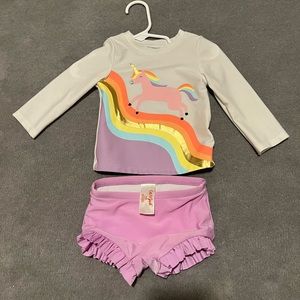 One, two piece swimsuit